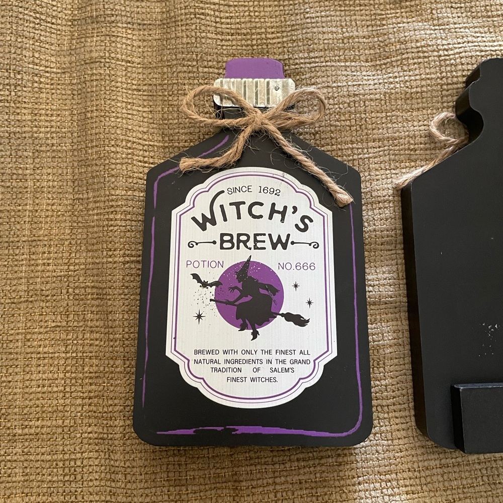 NEW witch’s brew potion grade wood sign decor